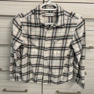 Abercrombie & Fitch Boys Plaid Shirt - Black and White